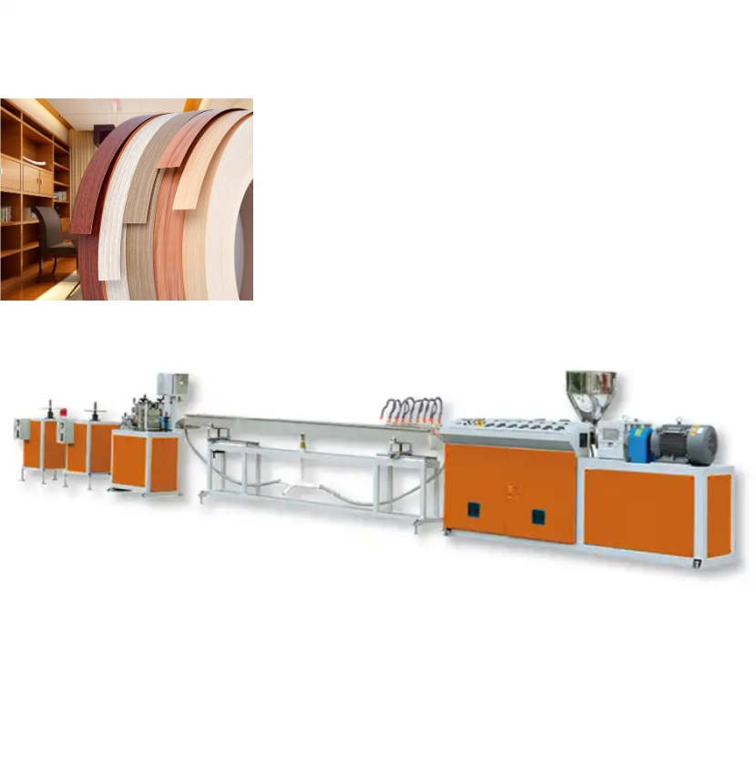 PVC kantband produktionslinje pvc kant band tillverkning maskin banding extrudering linje